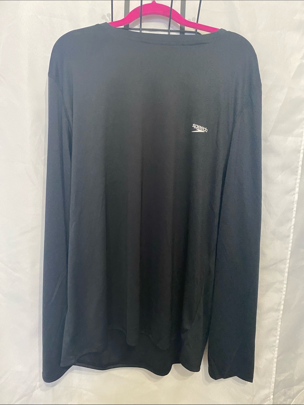 Speedo Black Long Sleeve Crew Tee with Small Chest Logo
